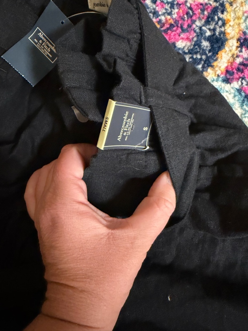 ‼️NEW‼️ Abercrombie and fitch Linen shorts high waisted tie waist - Picture 4 of 6